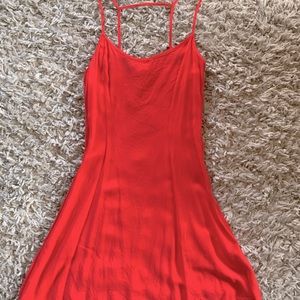 Coral mini dress